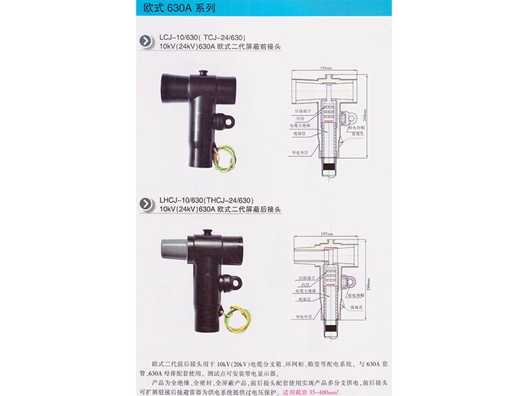 欧式二代屏蔽前 后接头